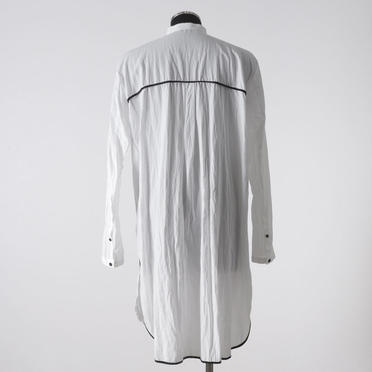 Wジョーゼット ロングシャツ　WHITE No.6