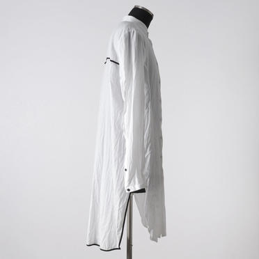 Wジョーゼット ロングシャツ　WHITE No.8