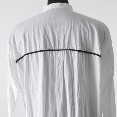 Wジョーゼット ロングシャツ　WHITE No.11