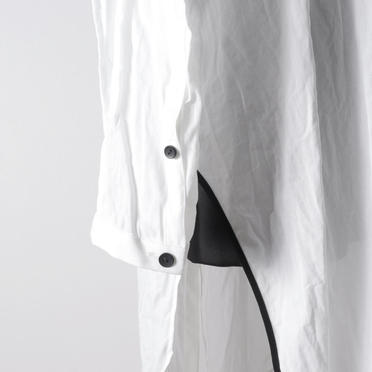 Wジョーゼット ロングシャツ　WHITE No.12