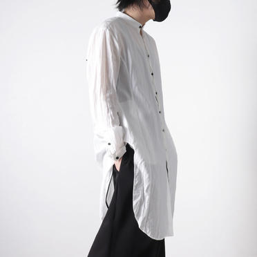 Wジョーゼット ロングシャツ　WHITE No.24