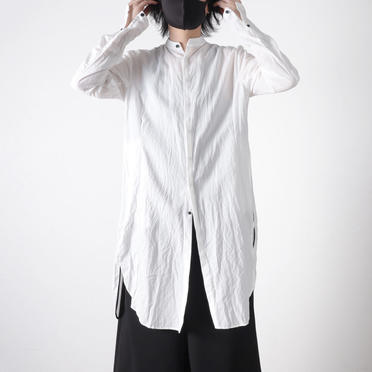 Wジョーゼット ロングシャツ　WHITE No.25