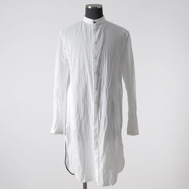 Wジョーゼット ロングシャツ　WHITE No.1