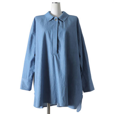 denim wide tunic shirt　L.BLUE No.1