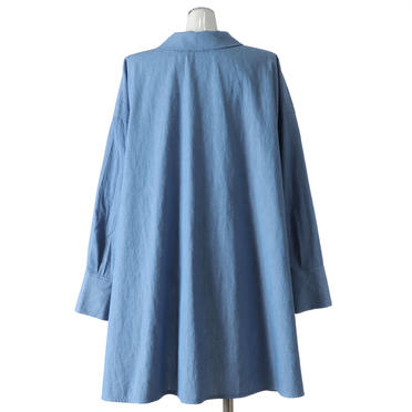 denim wide tunic shirt　L.BLUE No.5