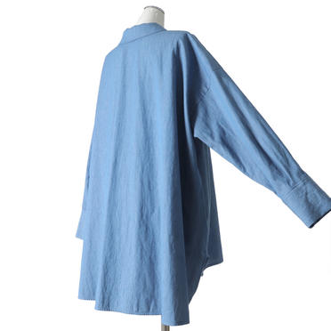 denim wide tunic shirt　L.BLUE No.6