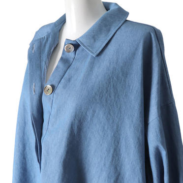 denim wide tunic shirt　L.BLUE No.8