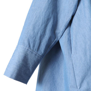 denim wide tunic shirt　L.BLUE No.9