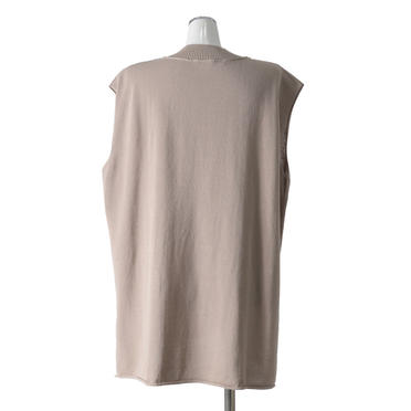 MIDIUMISOLID deformed V neck vest　BEIGE No.5