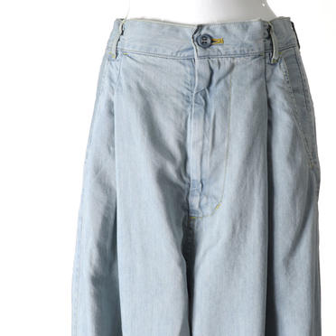 MIDIUMISOLID cocoon denim PT　L.BLUE No.7