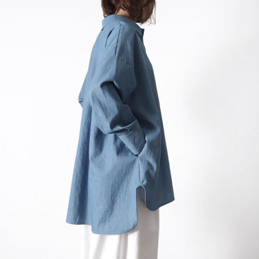 denim wide tunic shirt　L.BLUE No.13