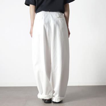 MIDIUMISOLID cocoon denim PT　WHITE No.15