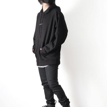 EMBROIDERY LOGO HOODIE　BLACK No.10