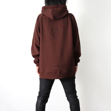 EMBROIDERY LOGO HOODIE　CHOCOLATE BROWN No.9