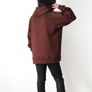 EMBROIDERY LOGO HOODIE　CHOCOLATE BROWN No.10