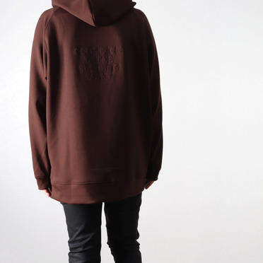 EMBROIDERY LOGO HOODIE　CHOCOLATE BROWN No.13