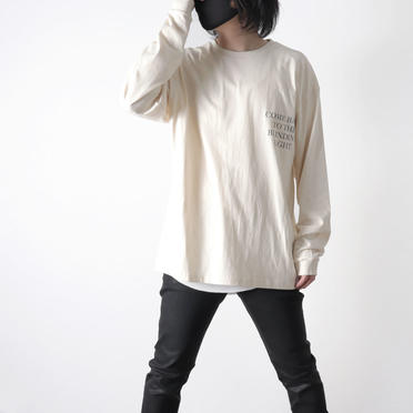 LONG SLEEVE TATTOO TEE　USED IVORY No.5