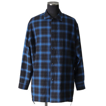 Checked Long Sleeve Shirts　BK×BLUE No.1