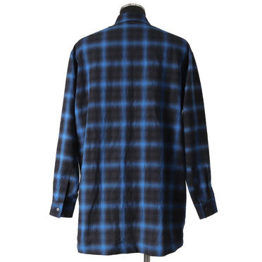 Checked Long Sleeve Shirts　BK×BLUE No.5