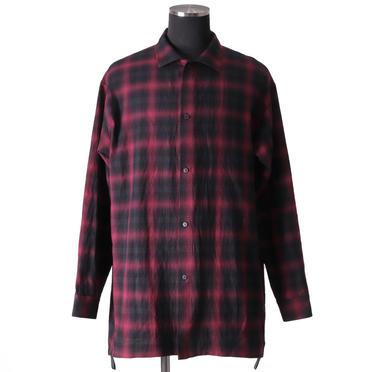 Checked Long Sleeve Shirts　BK×RED No.1