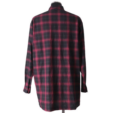 Checked Long Sleeve Shirts　BK×RED No.5