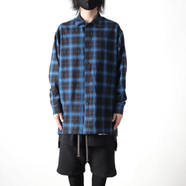 Checked Long Sleeve Shirts　BK×BLUE No.13