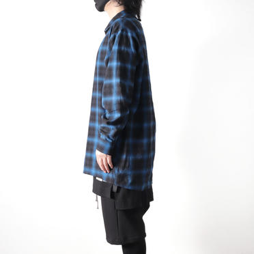 Checked Long Sleeve Shirts　BK×BLUE No.15