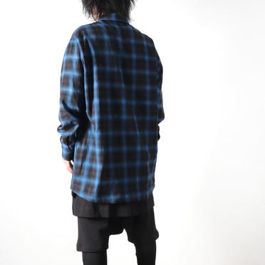 Checked Long Sleeve Shirts　BK×BLUE No.16