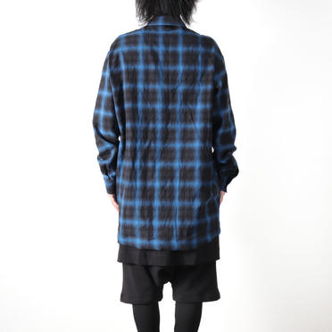 Checked Long Sleeve Shirts　BK×BLUE No.17