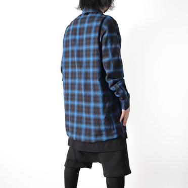 Checked Long Sleeve Shirts　BK×BLUE No.18