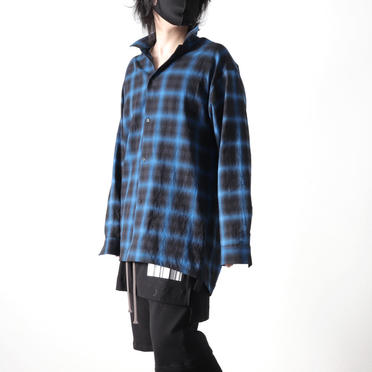 Checked Long Sleeve Shirts　BK×BLUE No.20