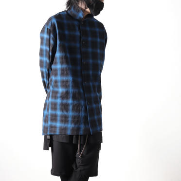 Checked Long Sleeve Shirts　BK×BLUE No.21