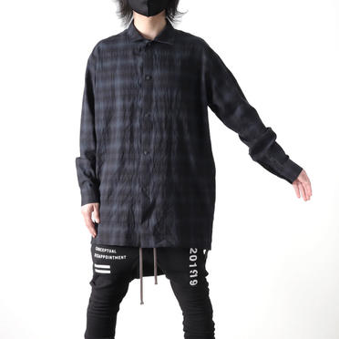 Checked Long Sleeve Shirts　BK×GY No.18