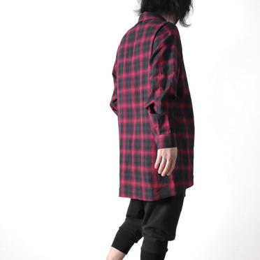 Checked Long Sleeve Shirts　BK×RED No.17