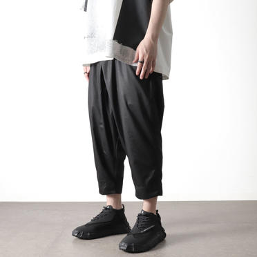 TUCKED CROPPED PANTS　BLACK No.14