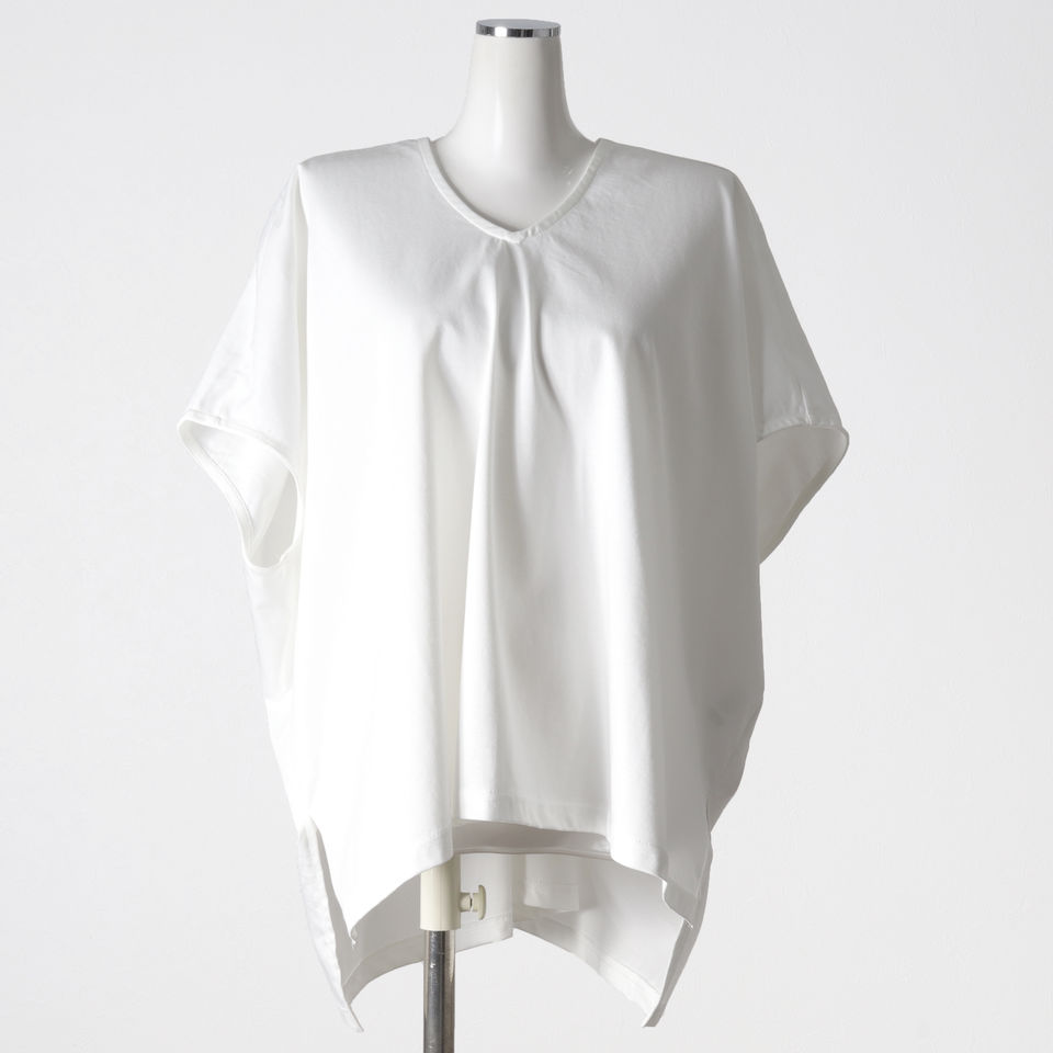 V neck box T　OFF WHITE