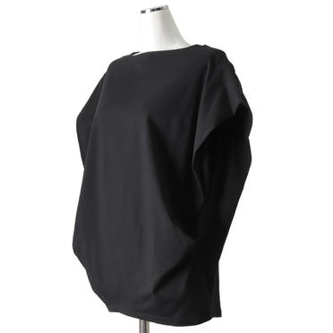 boat neck side tucked P/O　BLACK No.2