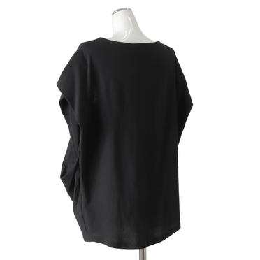 boat neck side tucked P/O　BLACK No.4