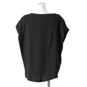 boat neck side tucked P/O　BLACK No.5