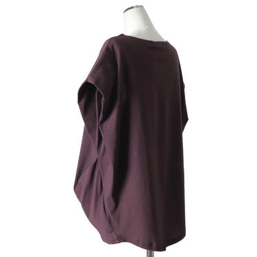 boat neck side tucked P/O　PURPLE No.4