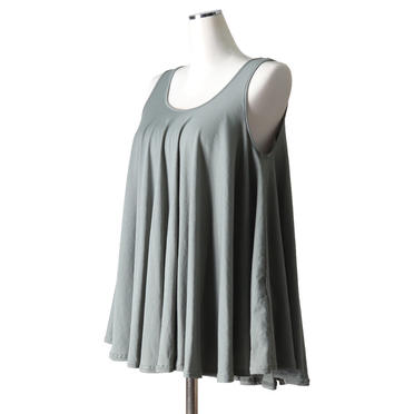 crew neck flare tank top　BLUE GRAY No.2