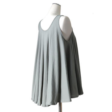 crew neck flare tank top　BLUE GRAY No.6