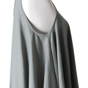 crew neck flare tank top　BLUE GRAY No.10