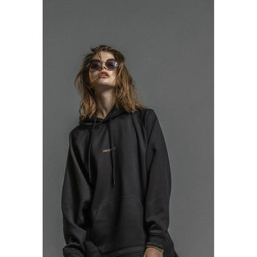 EMBROIDERY LOGO HOODIE　BLACK No.8