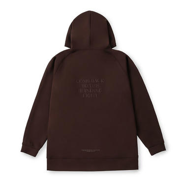 EMBROIDERY LOGO HOODIE　CHOCOLATE BROWN No.1