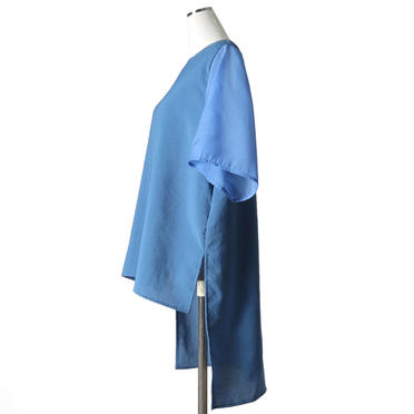 MIDIUMISOLID organdy slv wide tunic　BLUE No.3