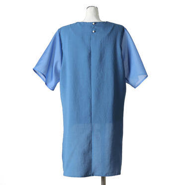 MIDIUMISOLID organdy slv wide tunic　BLUE No.5