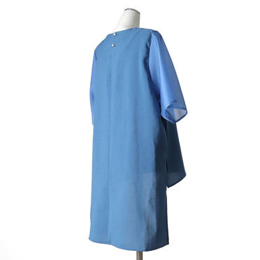 MIDIUMISOLID organdy slv wide tunic　BLUE No.6