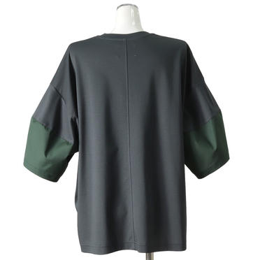 MIDIUMISOLID crew neck cocoon slv P/O　GREEN No.5