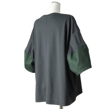 MIDIUMISOLID crew neck cocoon slv P/O　GREEN No.6